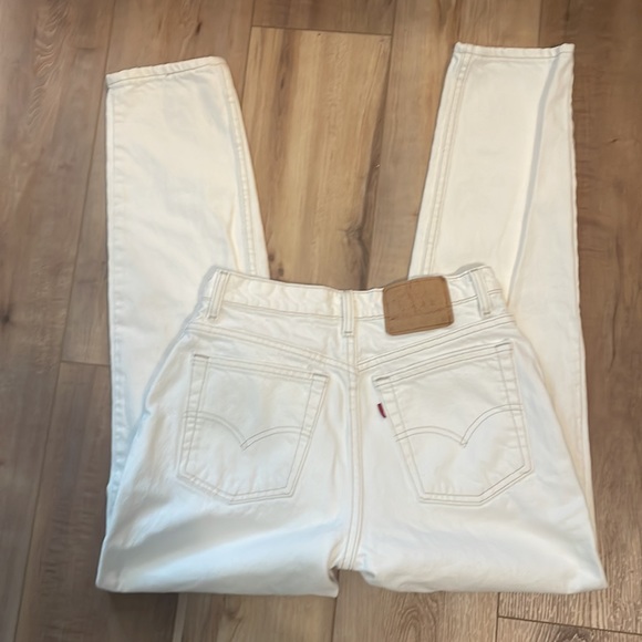 Vintage 90s Levi’s 512 jeans white slim fit tapered leg junior women’s size 13 M - Picture 8 of 16